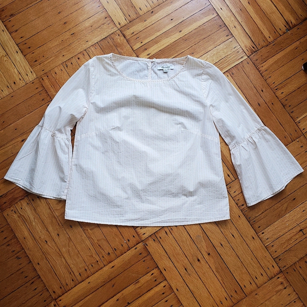 Madewell pink bell sleeve top